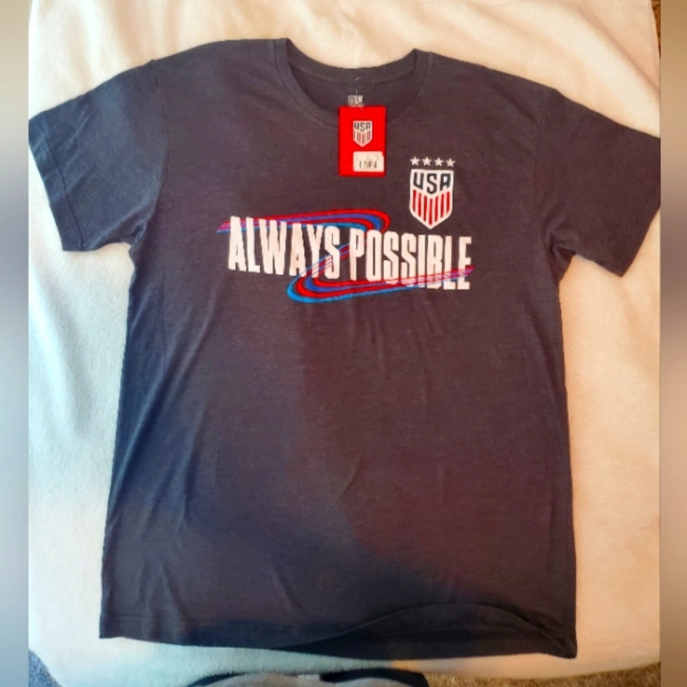 New men's large Grey USA tshirt